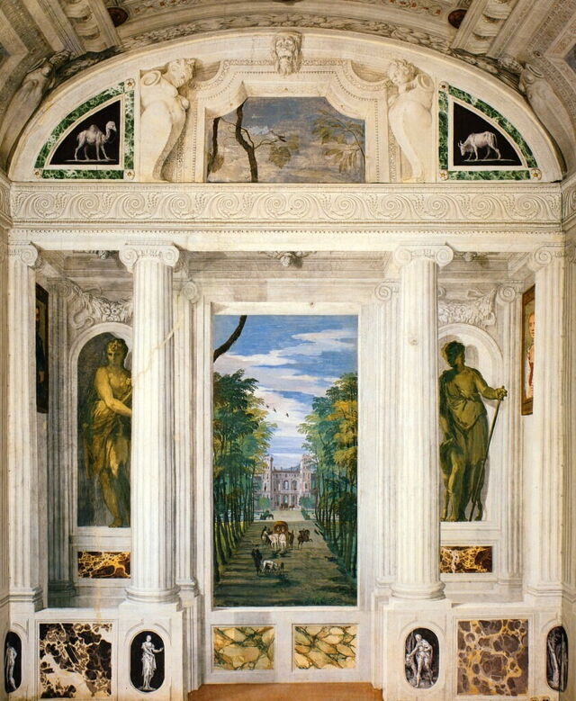 Veronese schilderingen bij Villa Barbaro