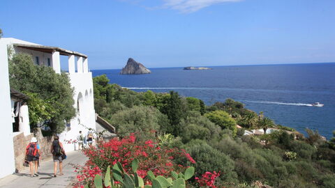 Een stadsgezicht op Panarea