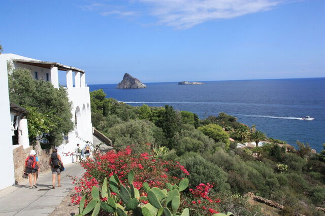 Een stadsgezicht op Panarea