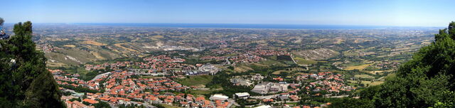 Zicht op San Marino