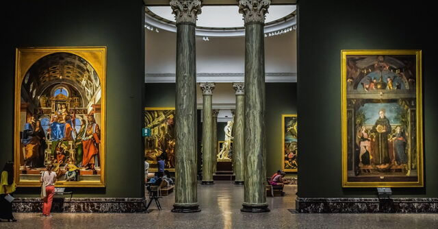 Uitzicht in een koepel van Pinacoteca di Brera