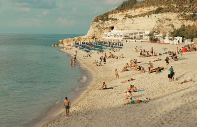 Op het strand in Tropea