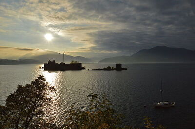 Castelli di Cannero bij zonsopgang