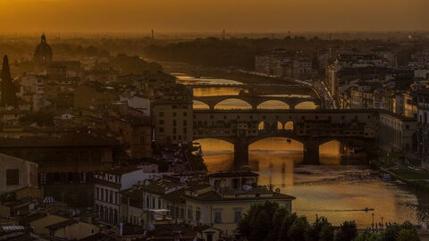 Een zonsondergang in Florence