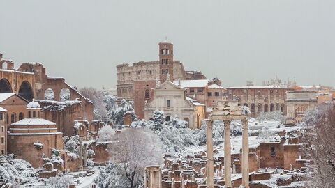 Sneeuw in Rome