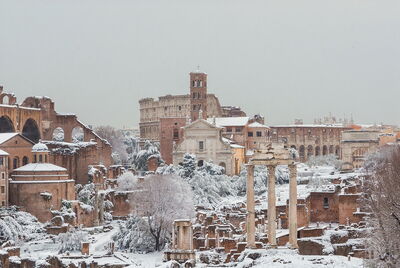 Sneeuw in Rome