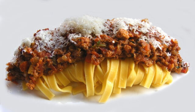 Bolognaise met tagliatelli