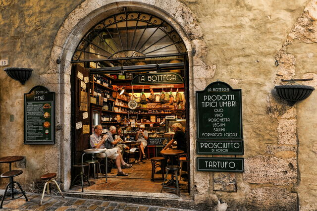 Een restaurant in Italië