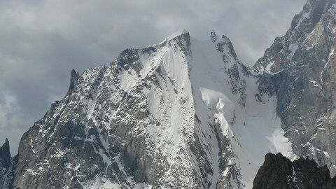 Zicht op Aiguille Blanche de Peuterey