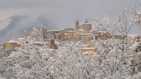 Camerino in de sneeuw