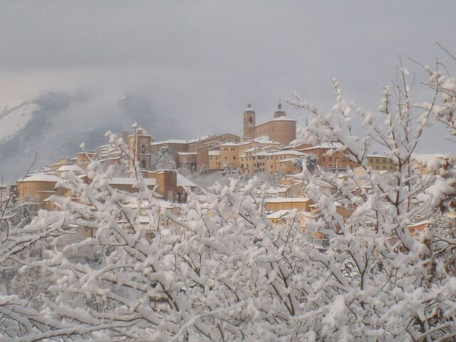 Camerino in de sneeuw