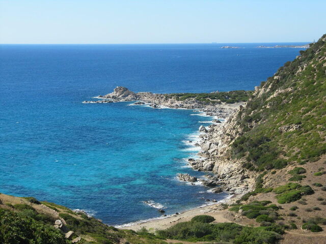 Uitzicht op de Costa Rei op Sardinië