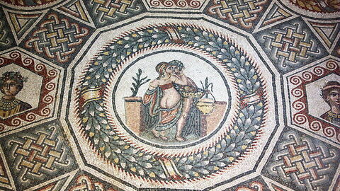 Mozaiek in Villa Romana