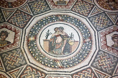 Mozaiek in Villa Romana