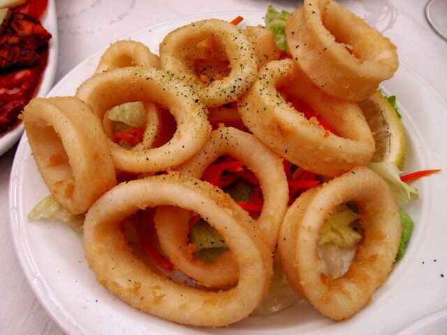 een calamari gerecht