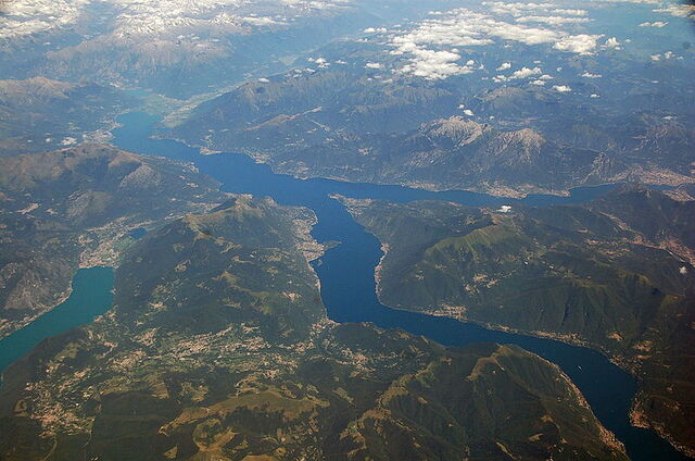 luchtfoto van het Como meer