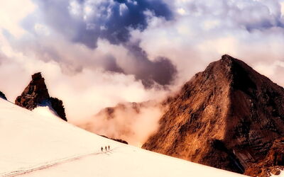 Sneeuw landschap in Italië