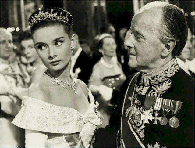 Hepburn in "Roman Holiday"