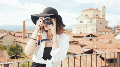 Een toerist in Italië