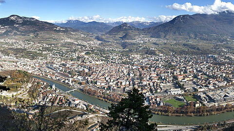 zicht op Trento