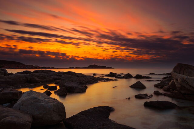 Zonsondergang op Sardinië