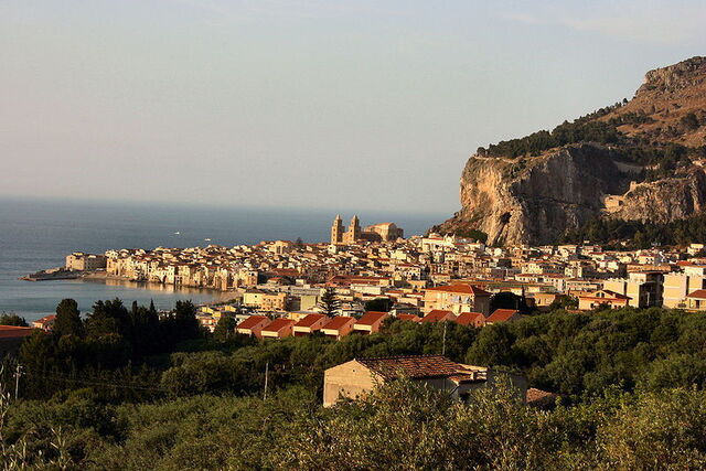 zonsondergang in cefalù