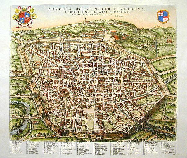 Kaart van Bologna