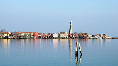 Zicht op Burano eiland