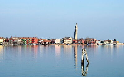 Zicht op Burano eiland