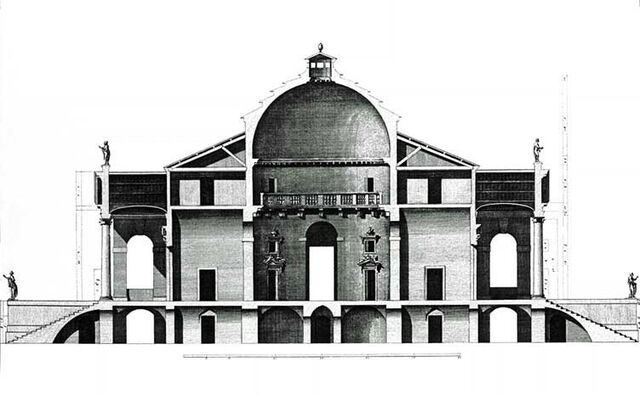 La Rotonda, Dwarsdoorsnede