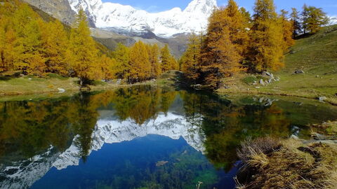 Een meer in de Aostavallei