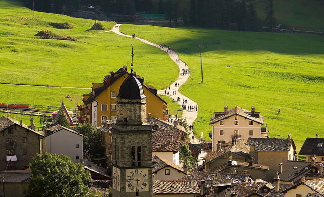 Een stadje in de Aostavallei