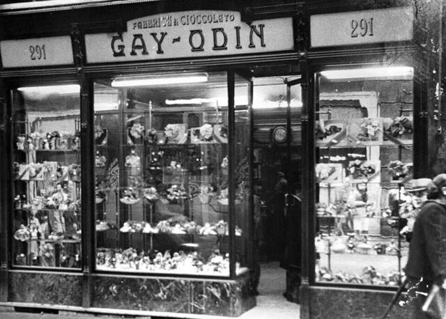 Historische afbeelding van een Gay-Odin-winkel