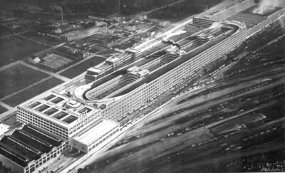 luchtfoto van lingotto fabriek