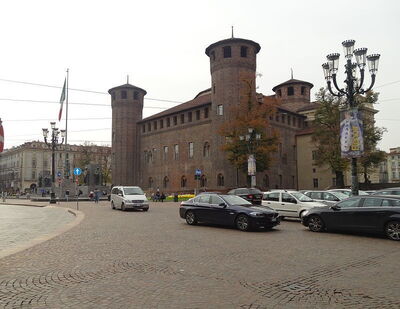 Achterzijde Facade van Palazzo Madama, Turijn