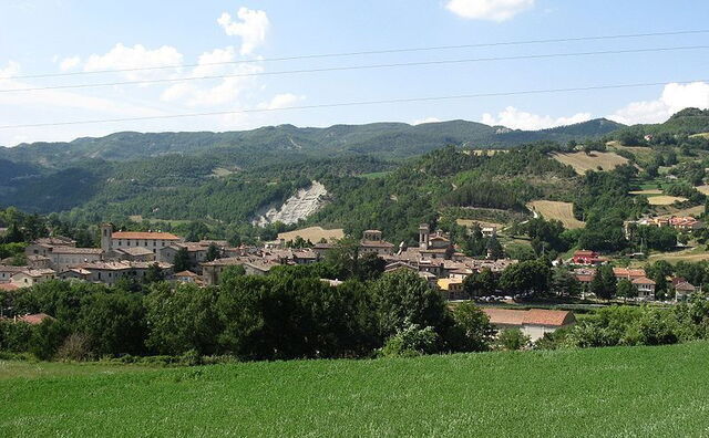Het stadje  Mercatello sul Metauro