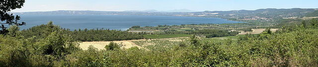 Zicht op het Bolsena Meer