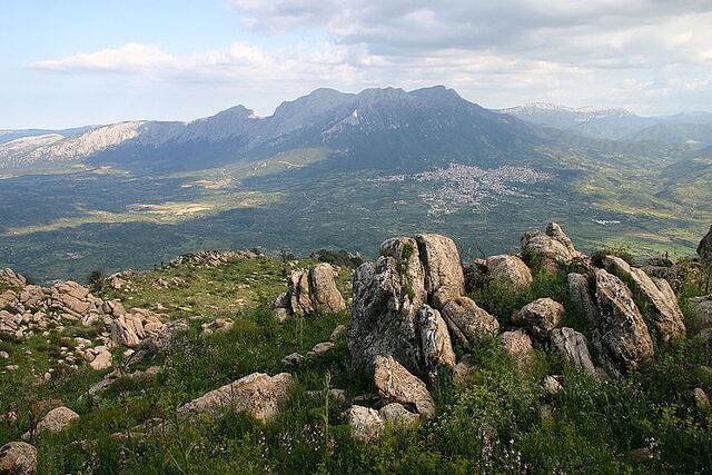 Oliena in de verte