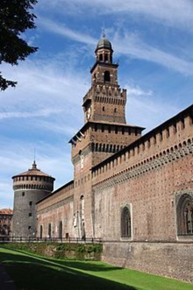 Kasteel Sforza muren