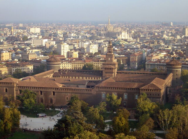 Het Sforza Kasteel in Milaan