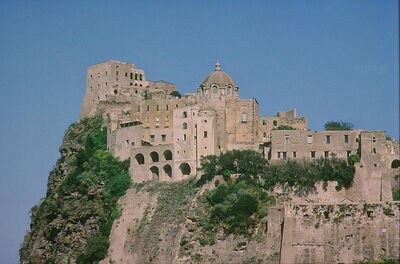 Closeup van Ischia eiland
