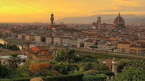 Zonsondergang over Florence
