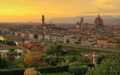 Zonsondergang over Florence