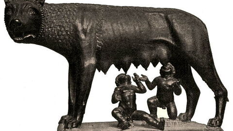 Beeld van Romulus en Remus