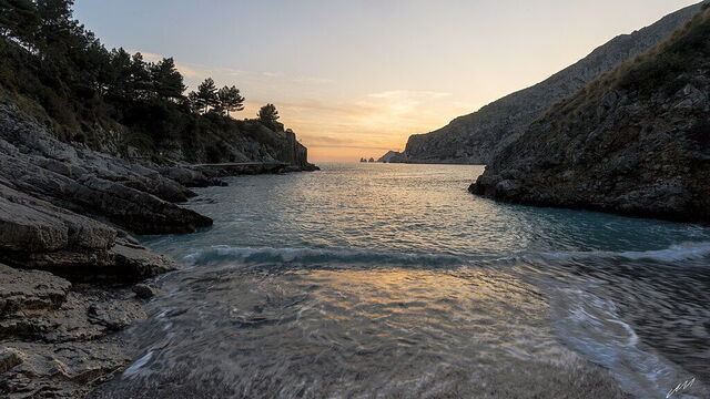 Baai van Ieranto, strand