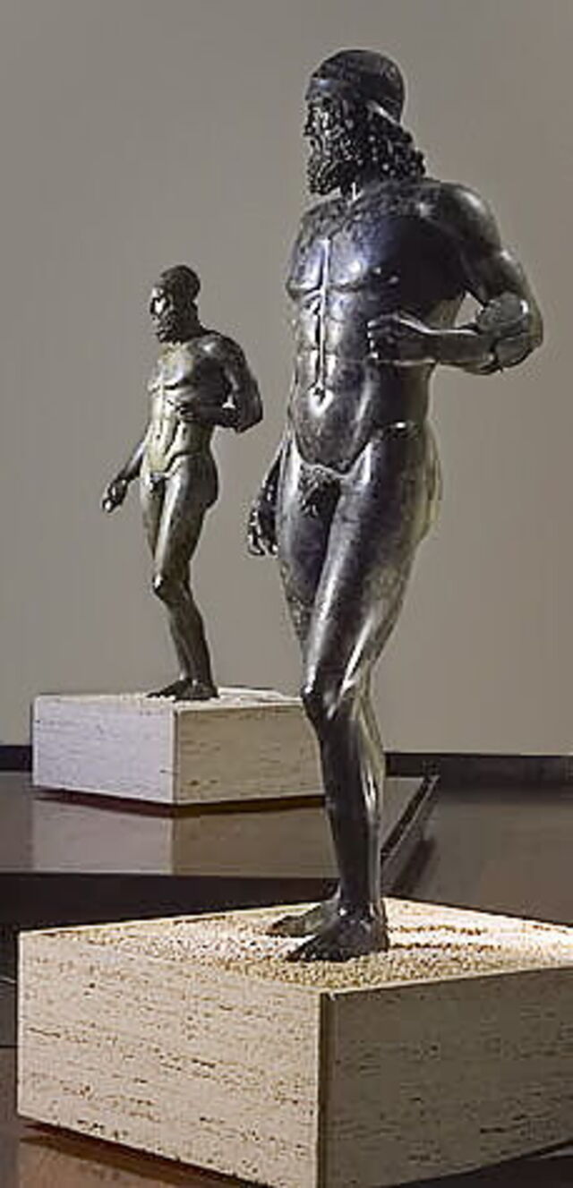 Standbeeld A en standbeeld B van de Bronzi di Riace