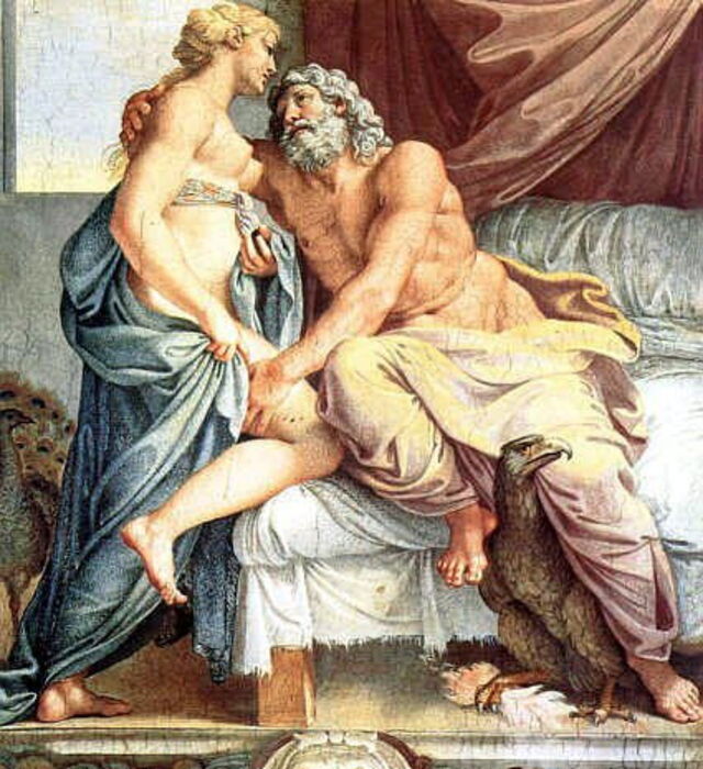 Jupiter en Juno schilderij