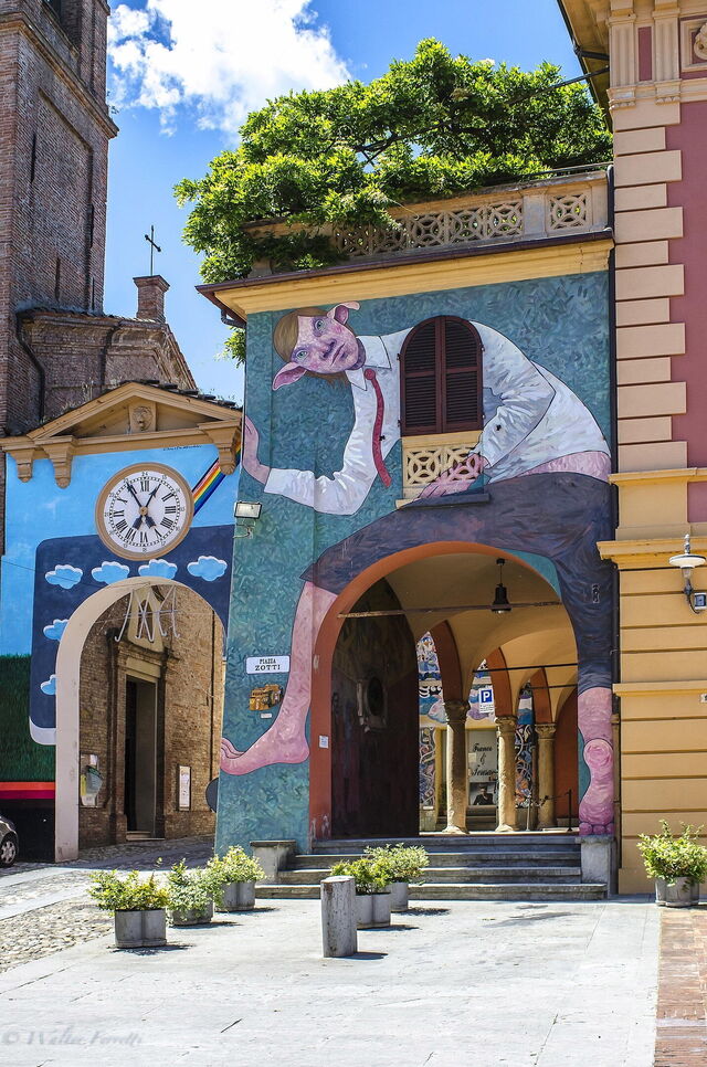 Straatkunst in Dozza