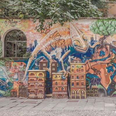 Straatkunst in Milaan