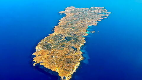 Luchtfoto van Lampedusa